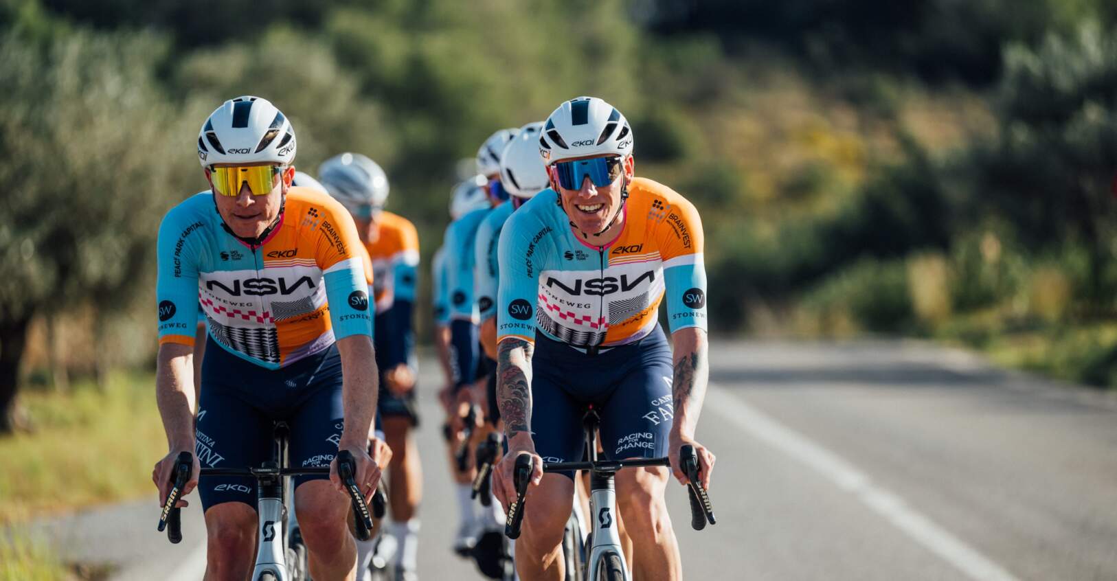 Nick Schultz and Jake Stewart, NSN Cycling Team 2026 jersey