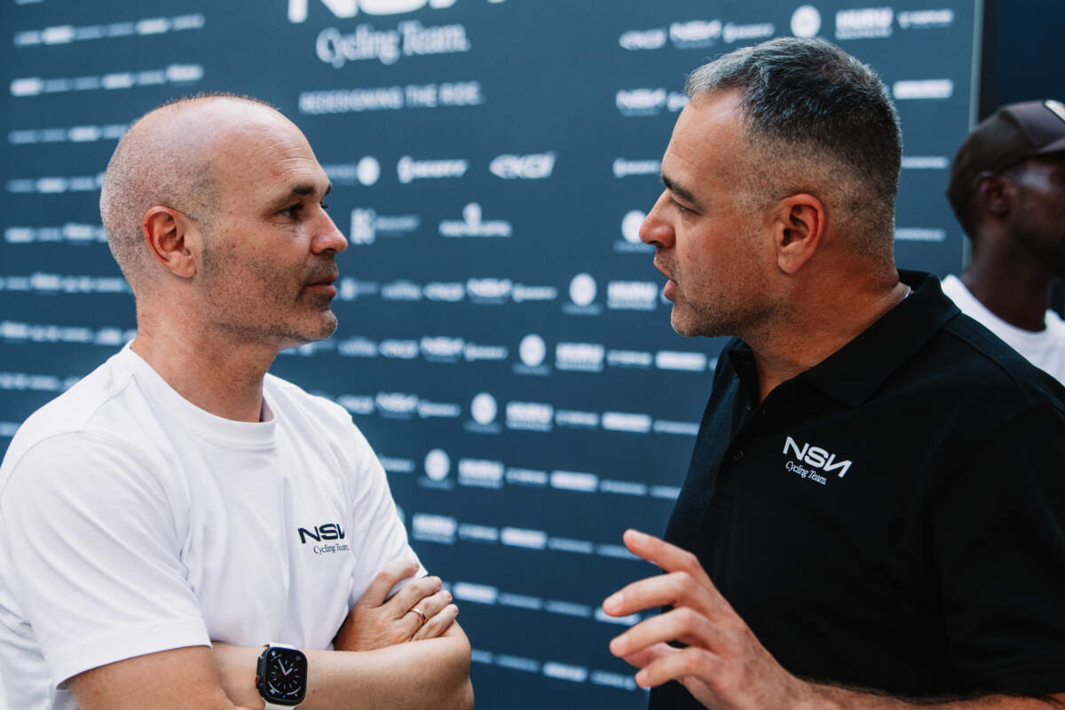 Andrés Iniesta, NSN Cycling Team Tour de France welcome event
